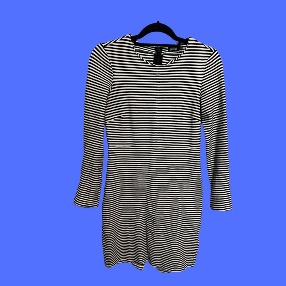 Kate Spade Saturday Panel Long Sleeve Dress in Crosswalk Stripe | Size: 0